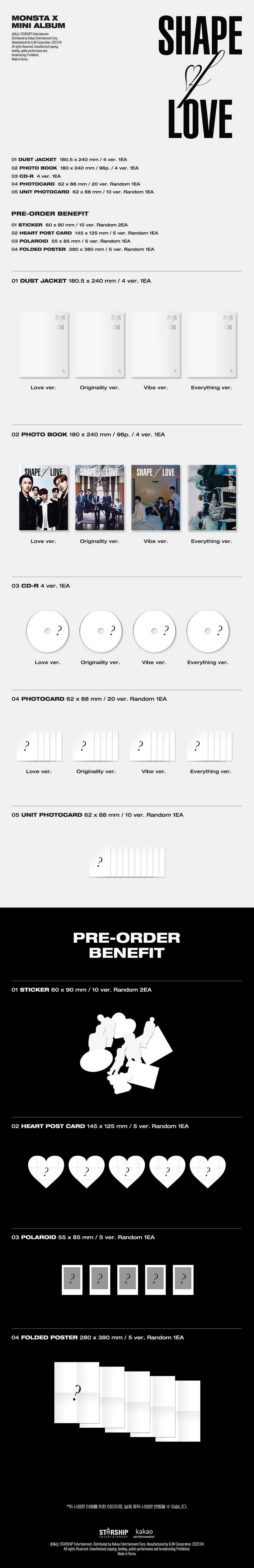 MONSTA X - SHAPE of LOVE - 11th Mini Album - Image 2