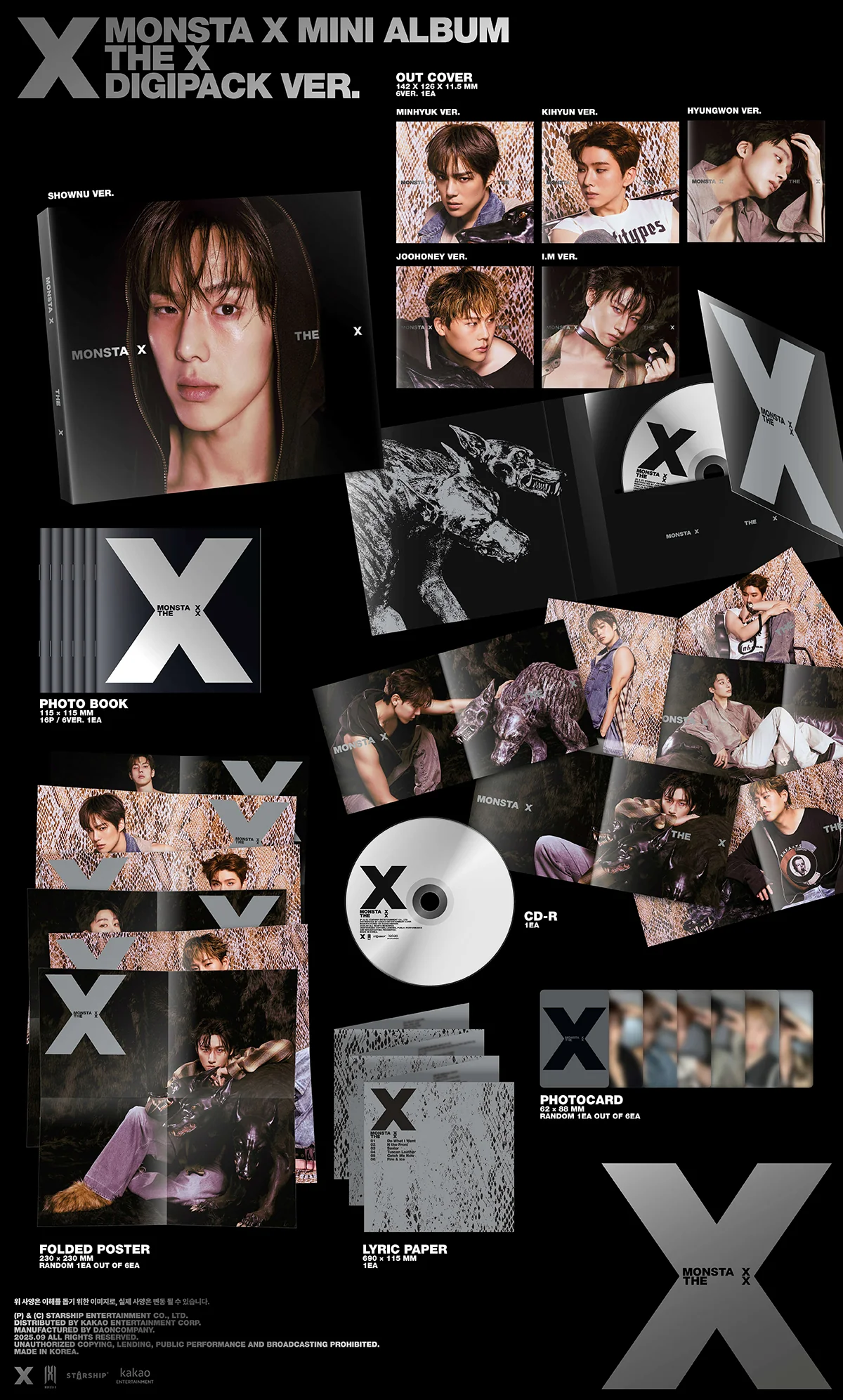 MONSTA X - THE X - 13th Mini Album (Digipack Ver.) - Image 2