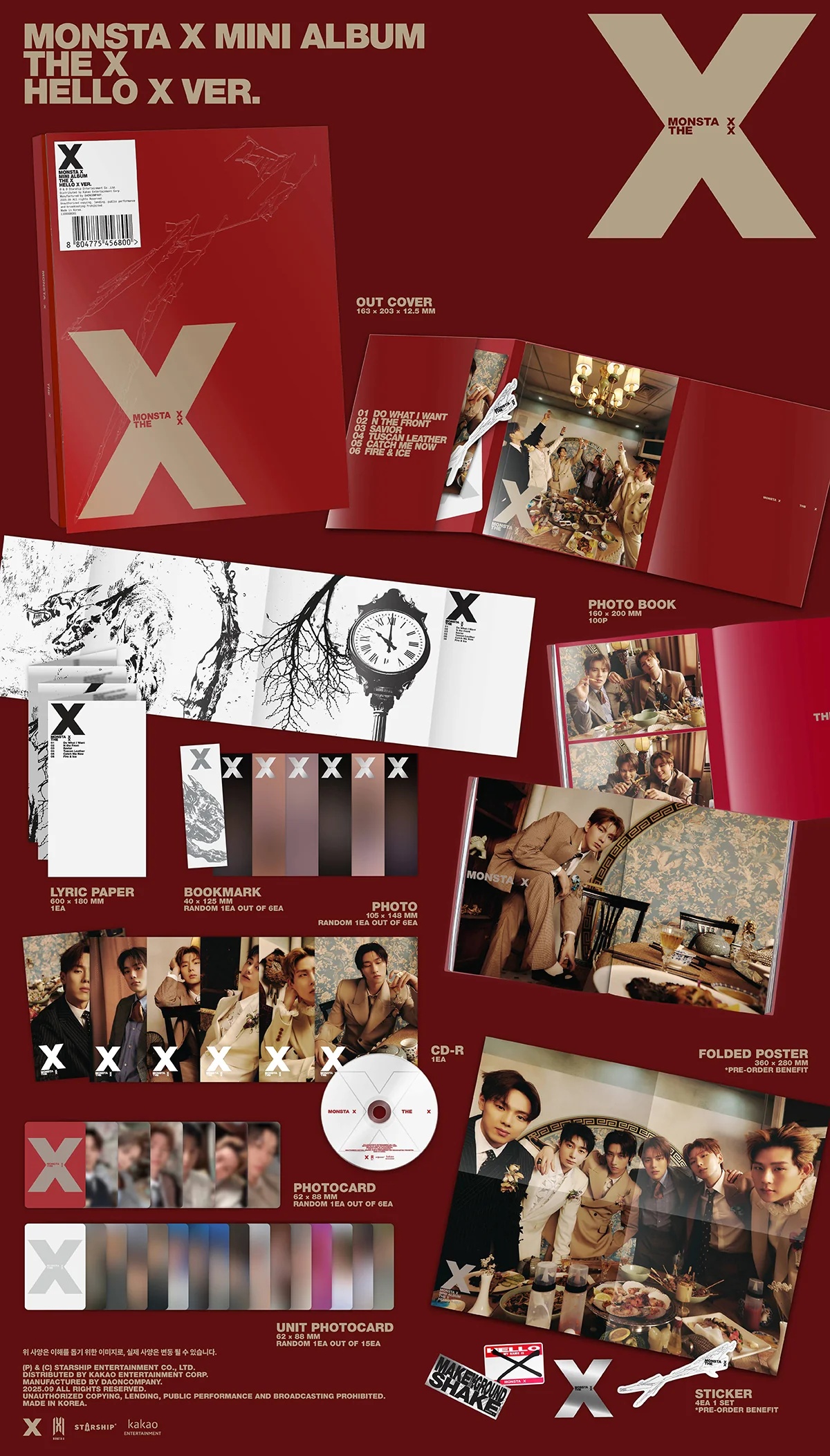 MONSTA X - THE X - 13th Mini Album (Standard Ver.) - Image 4