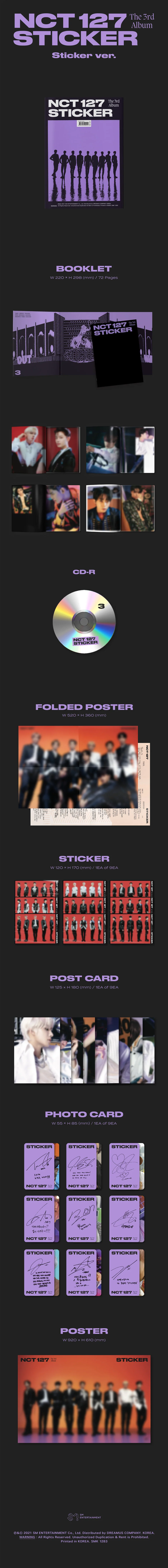 NCT 127 - STICKER - 3rd Album (Sticker Ver.) - Image 2