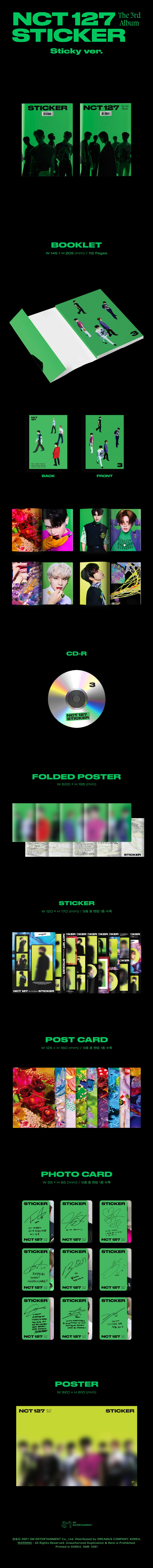 NCT 127 - STICKER - 3rd Album (Sticky Ver.) - Image 2