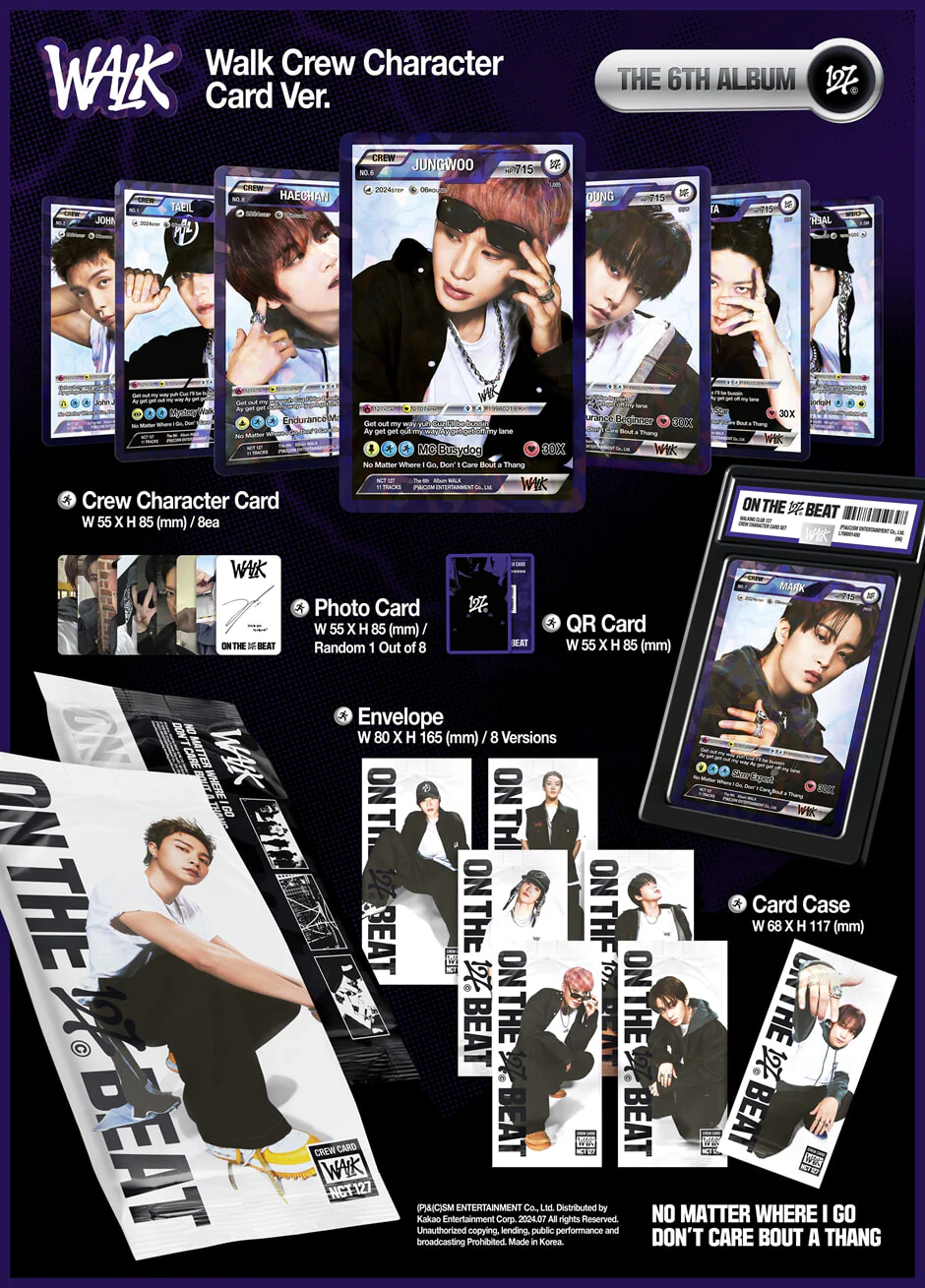 NCT 127 - WALK - 6th Album (Walk Crew Character Card Ver.) - Image 2