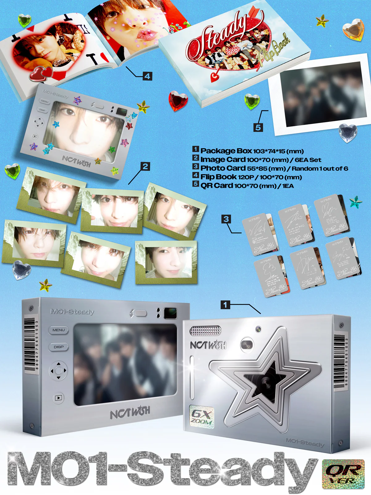 NCT WISH - Steady - 1st Mini Album (QR Ver.) - Image 2