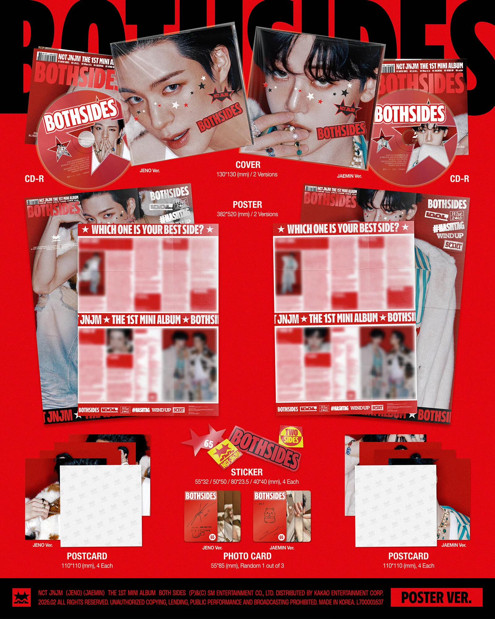 NCT JNJM - BOTH SIDES - 1st Mini Album (Poster Ver.) - Image 2