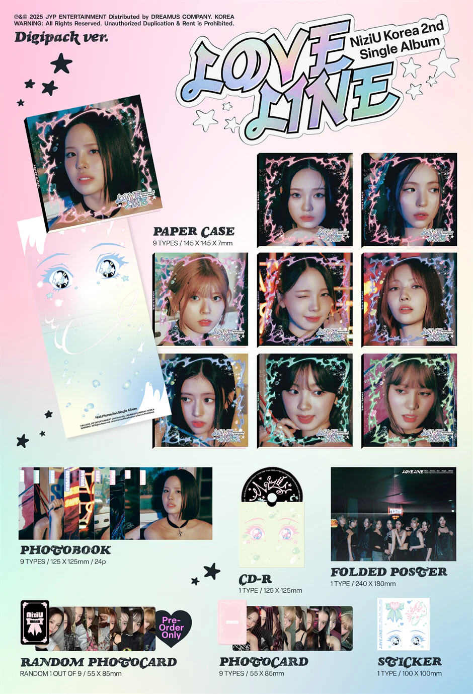 NiziU - LOVE LINE - 2nd Korean Single (Digipack Ver.) - Image 2