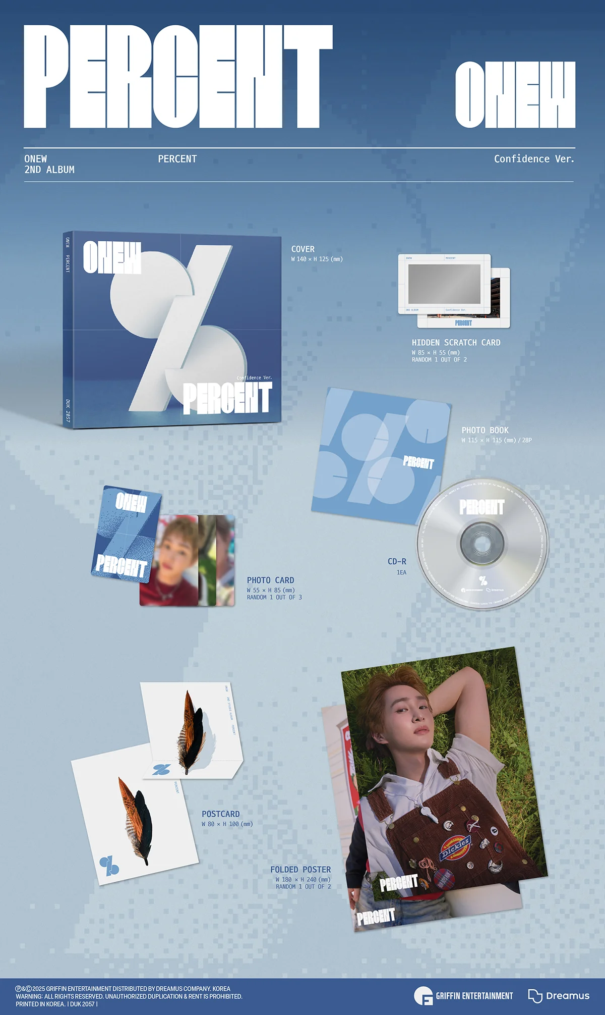 ONEW (SHINee) - PERCENT - 2nd Album (Digipack Ver.) - Image 3