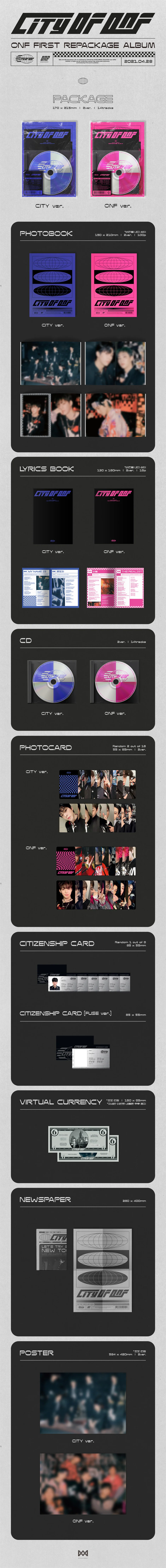 ONF - CITY OF ONF - 1ST REPACKAGE ALBUM - Image 2
