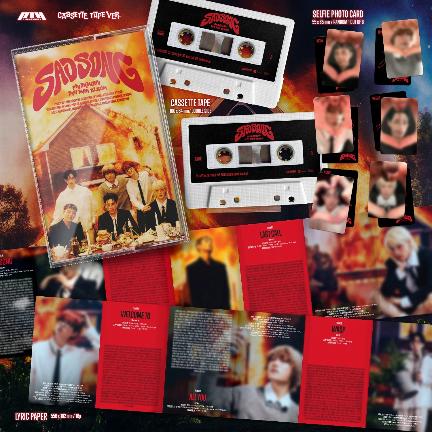 P1Harmony - SAD SONG - 7th Mini Album (Cassette Tape Ver.) - Image 2