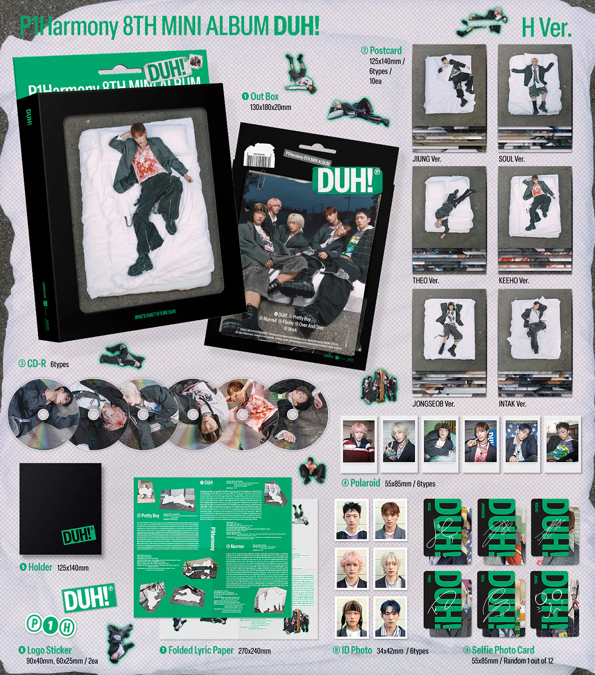 P1Harmony - DUH! - 8th Mini Album (H Ver.) - Image 2