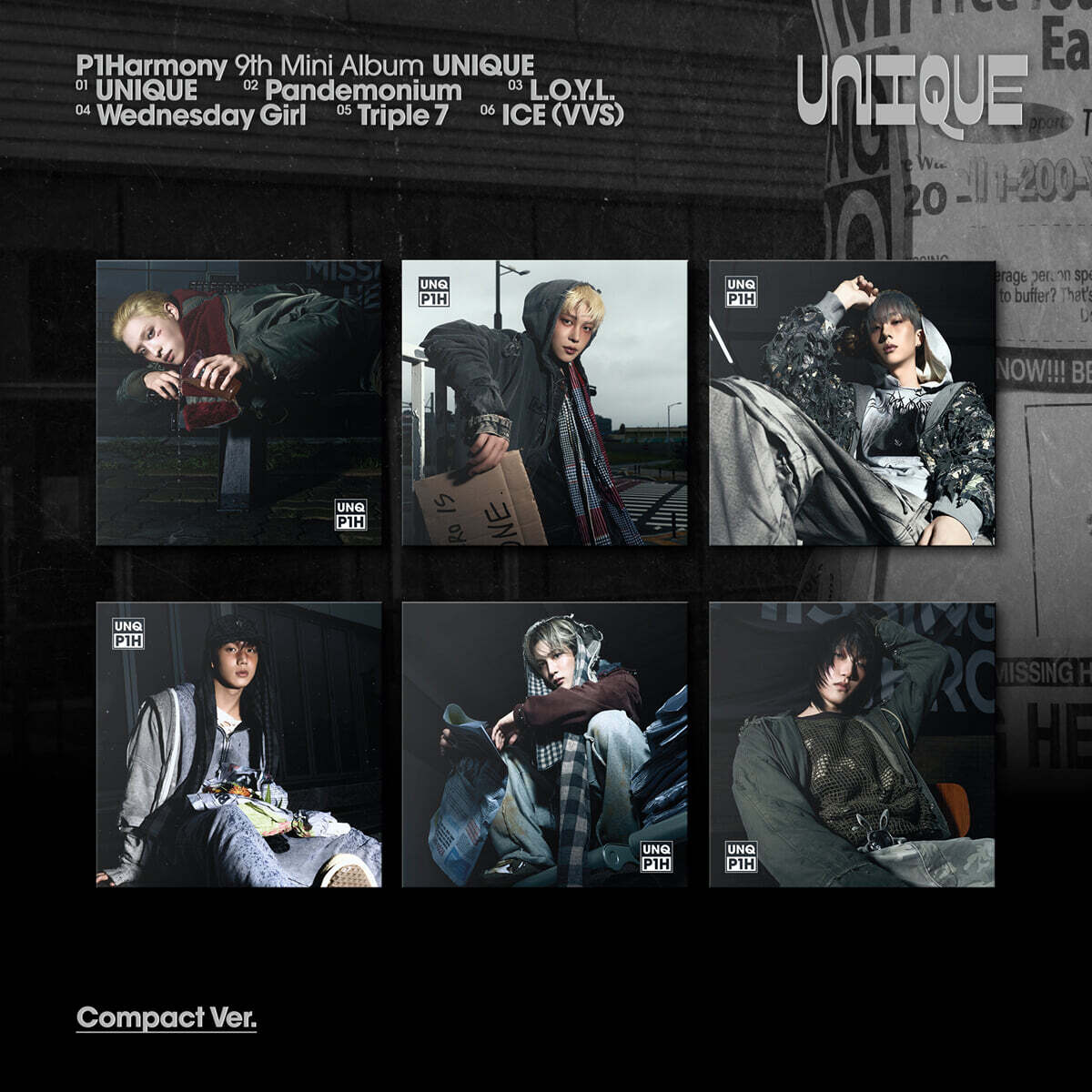 P1Harmony - UNIQUE - 9th Mini Album (Compact Ver.)