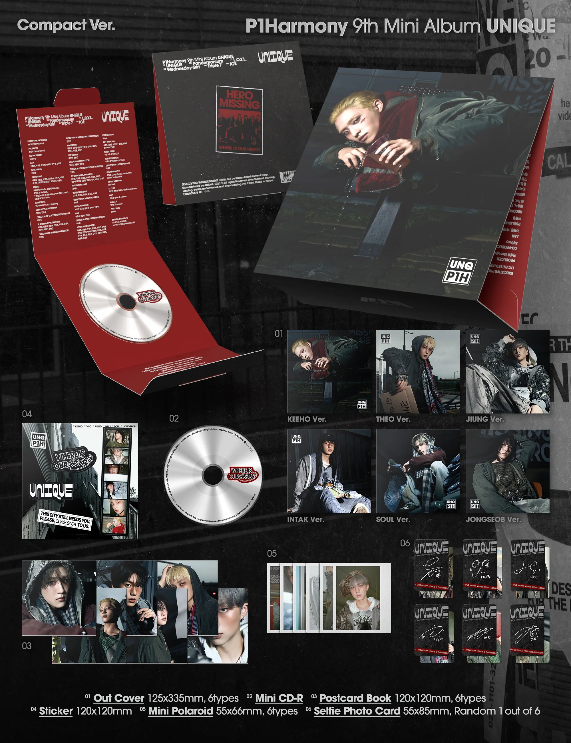 P1Harmony - UNIQUE - 9th Mini Album (Compact Ver.) - Image 2