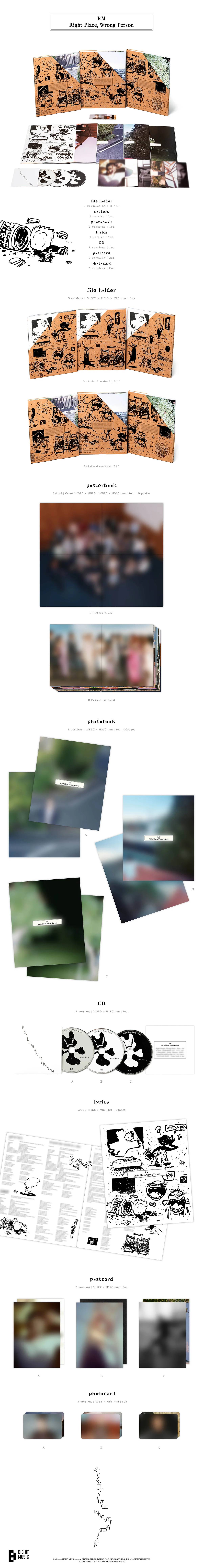 RM (BTS) - Right Place. Wrong Person - 2nd Solo Album (Standard Ver.) - Image 2