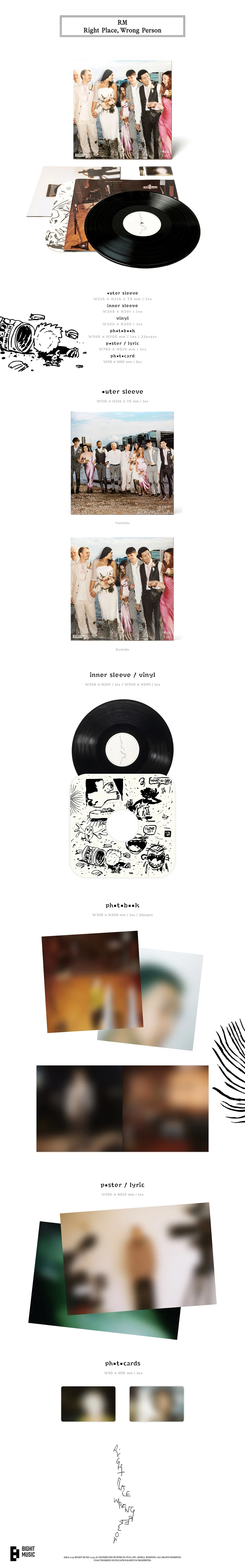 RM (BTS) - Right Place, Wrong Person - 2nd Solo Album (LP) - Image 2