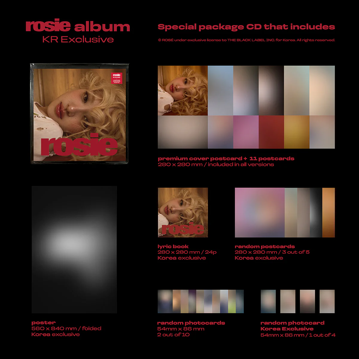 Rosé (BLACKPINK) - rosie - 1st Studio Album (KR Exclusive Ver.) - Image 2