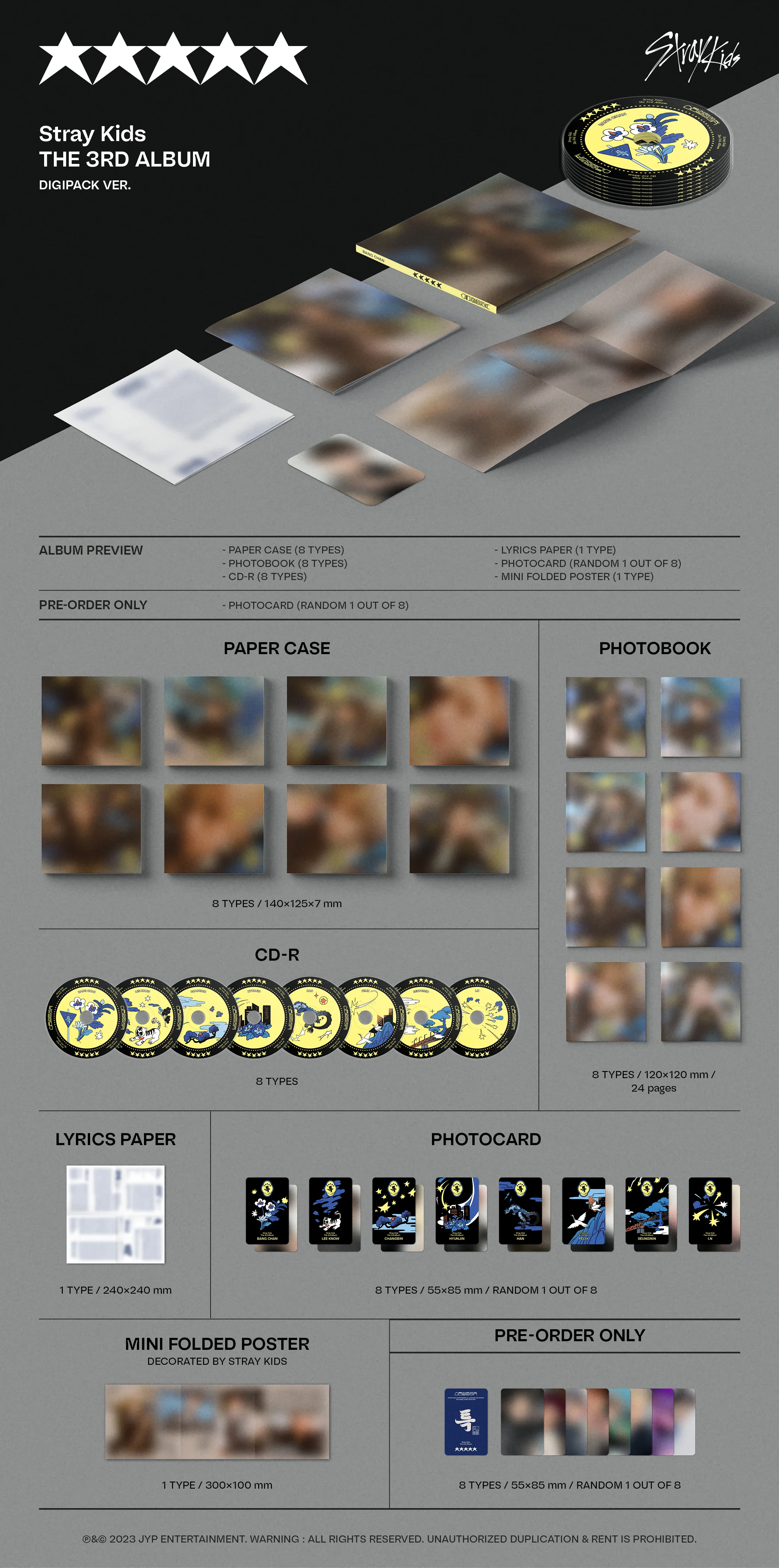Stray Kids - ★★★★★ (5-STAR) - 3rd Album (Digipack Ver.) - Image 2