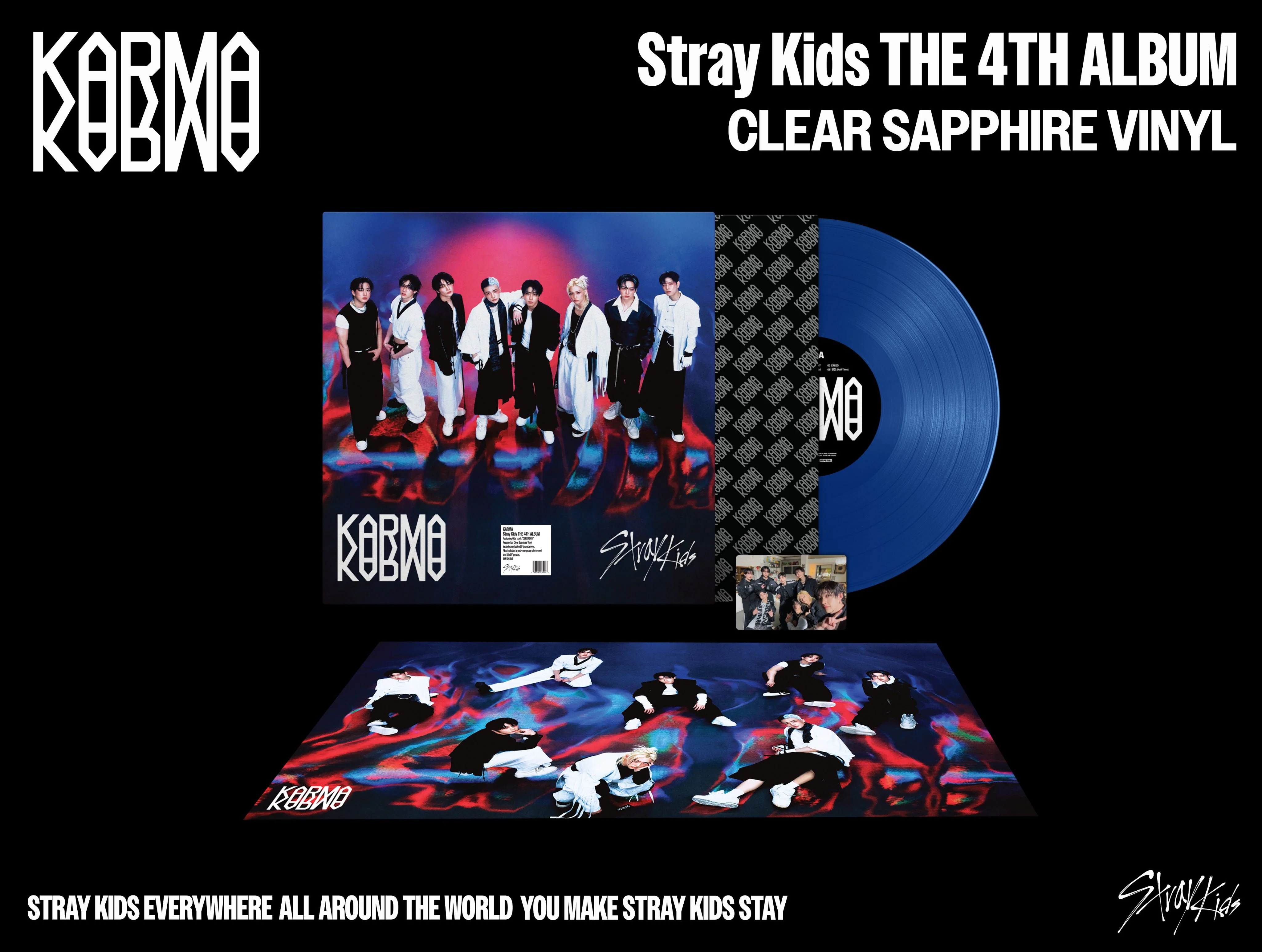 Stray Kids - KARMA - 4th Full Album (Clear Sapphire Vinyl Ver.)