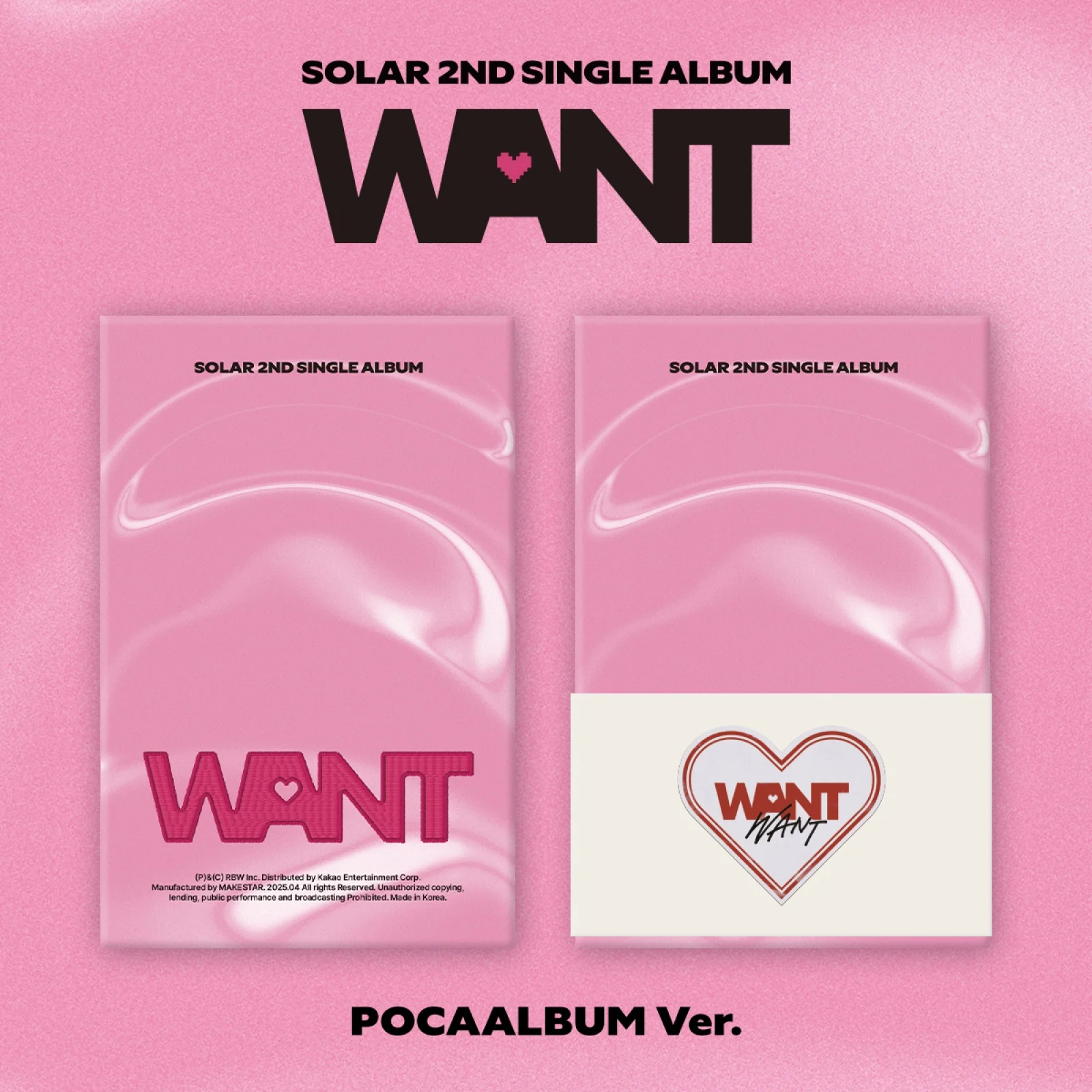 Solar (Mamamoo) - WANT - 2nd Single Album (POCAALBUM Ver.)