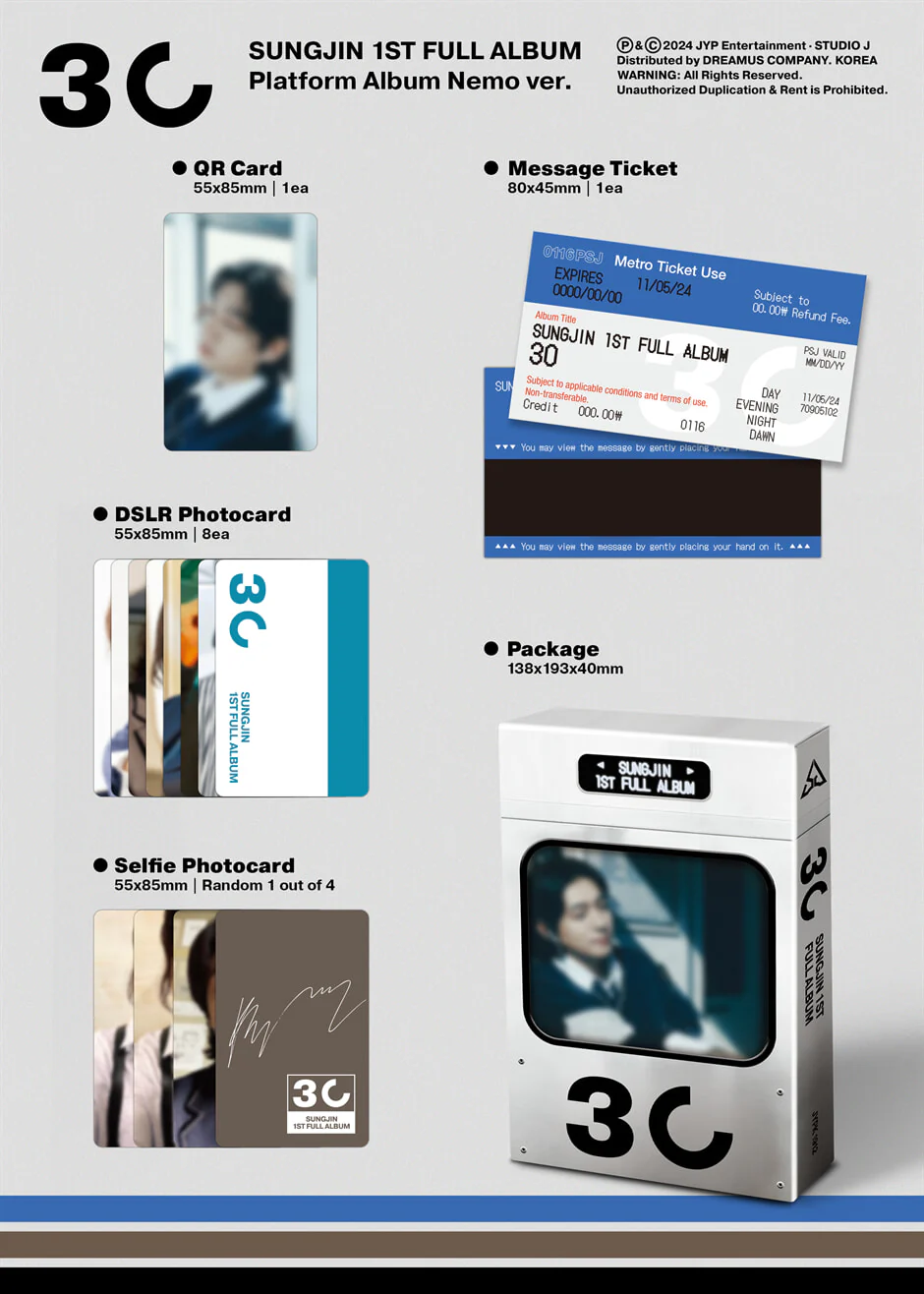 SUNGJIN (DAY6) - 30 - 1st Full Album (Platform Album Nemo Ver.) - Image 2