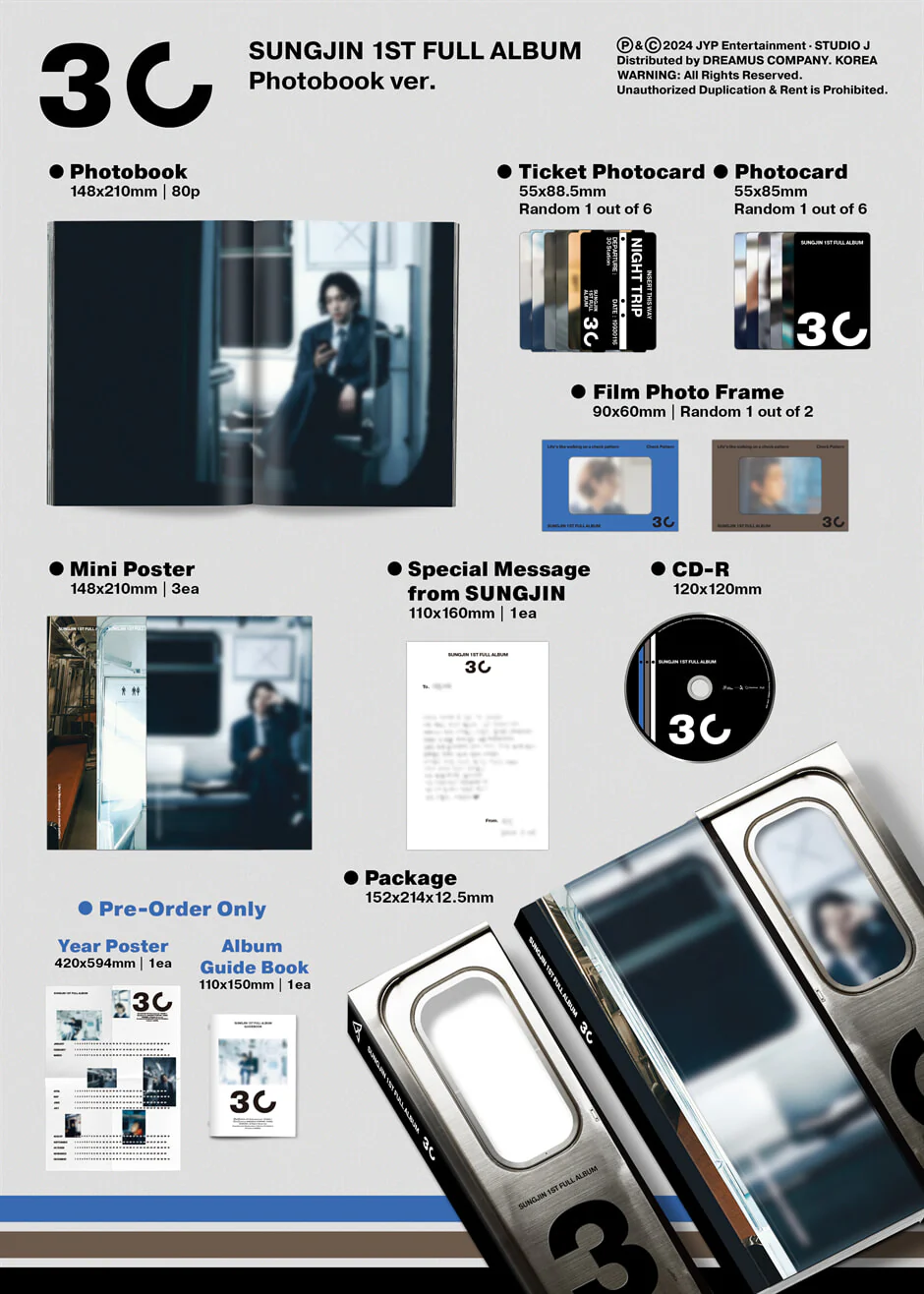 SUNGJIN (DAY6) - 30 - 1st Full Album (Photobook Ver.) - Image 2