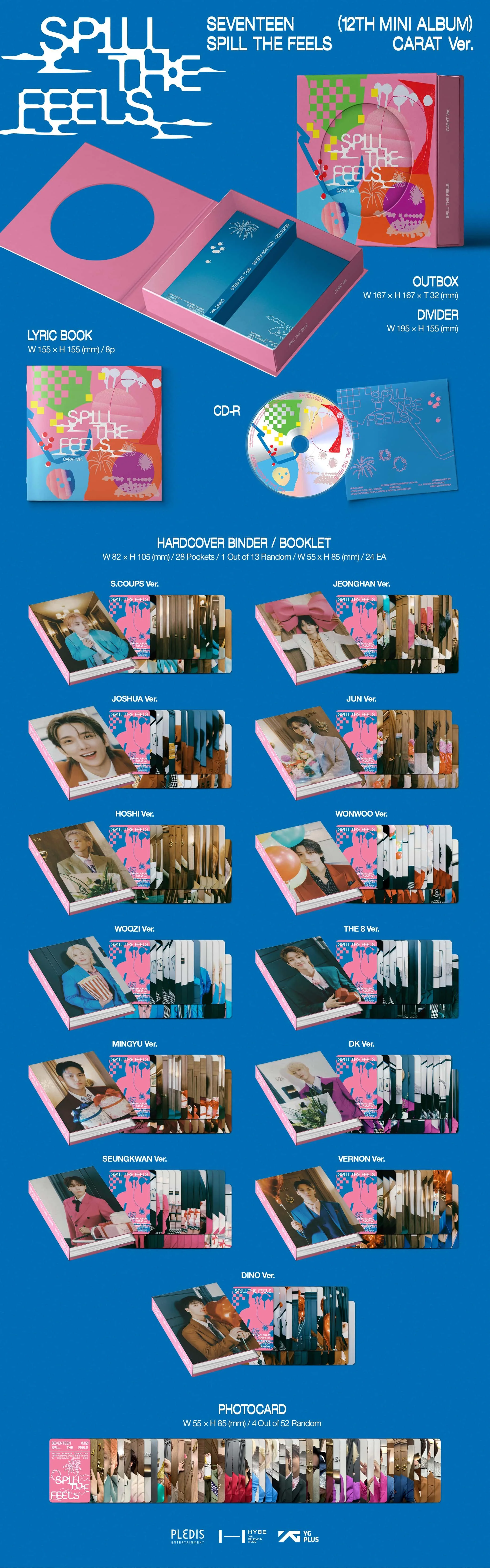 SEVENTEEN - SPILL THE FEELS - 12th Mini Album (Carat Ver.) - Image 2