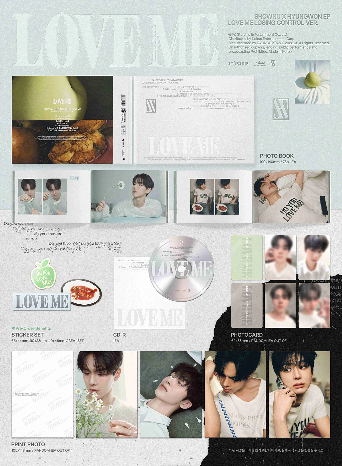 SHOWNU X HYUNGWON (MONSTA X) - LOVE ME - EP Album (LOSING CONTROL Ver.) - Image 2