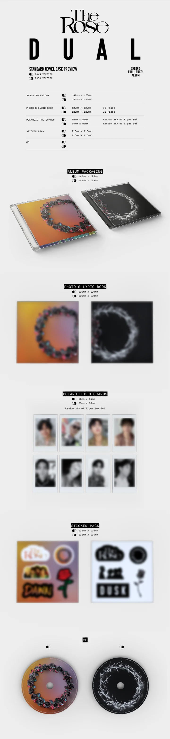 THE ROSE - DUAL - 2nd Full Album (Jewel Case / Dusk Ver.) - Image 2