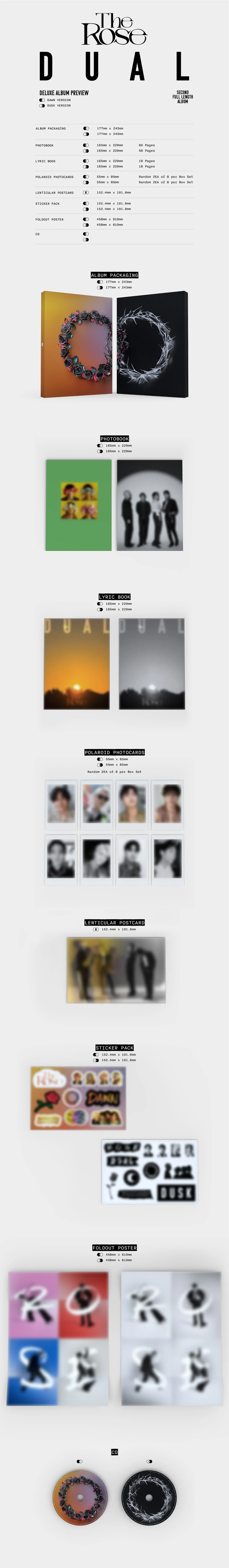 THE ROSE - DUAL - 2nd Full Album (Deluxe Box / Dawn Ver.) - Image 2