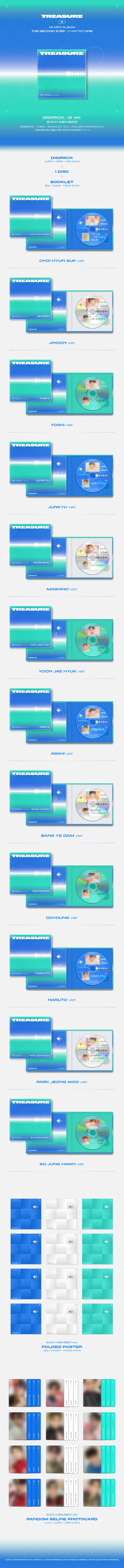 TREASURE - THE SECOND STEP : CHAPTER ONE - 1st Mini Album (Digipack Ver.) - Image 2