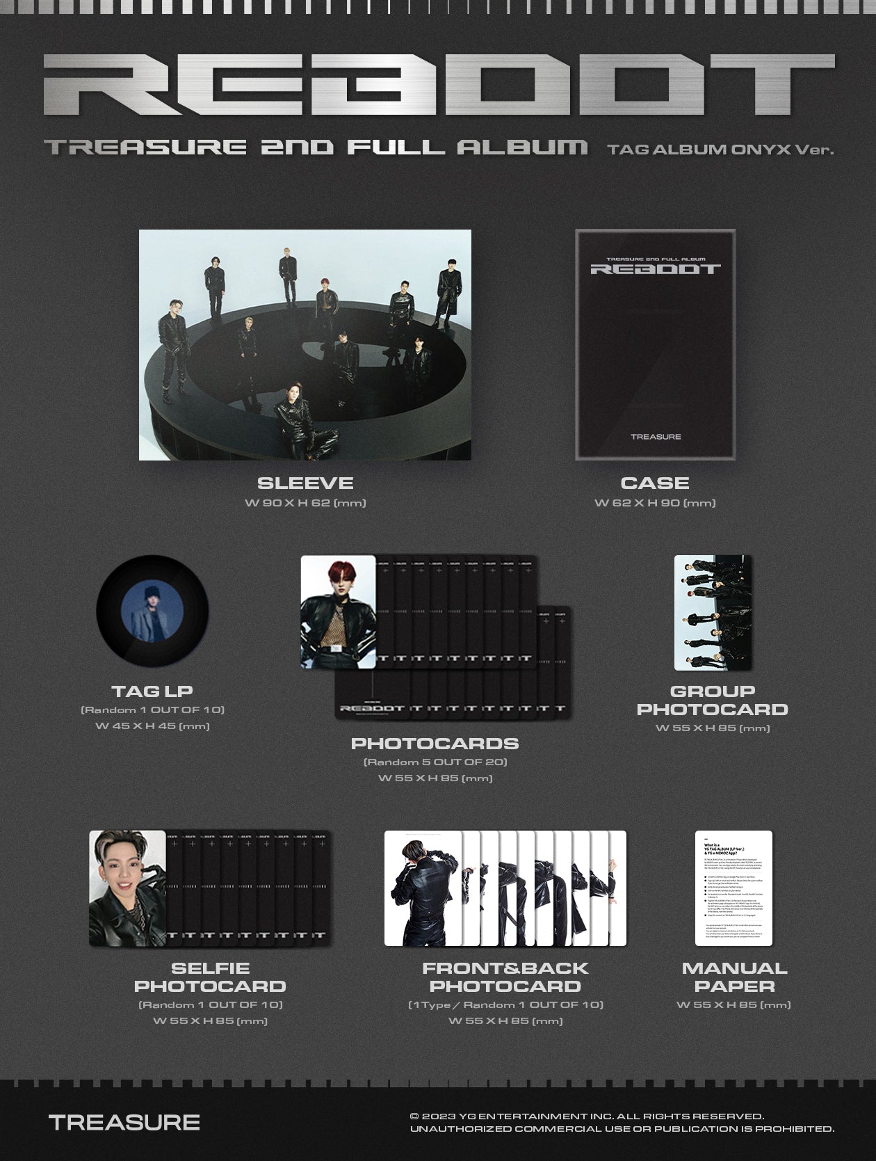 TREASURE - REBOOT - 2nd Full Album (YG TAG Album Ver.) - Image 2