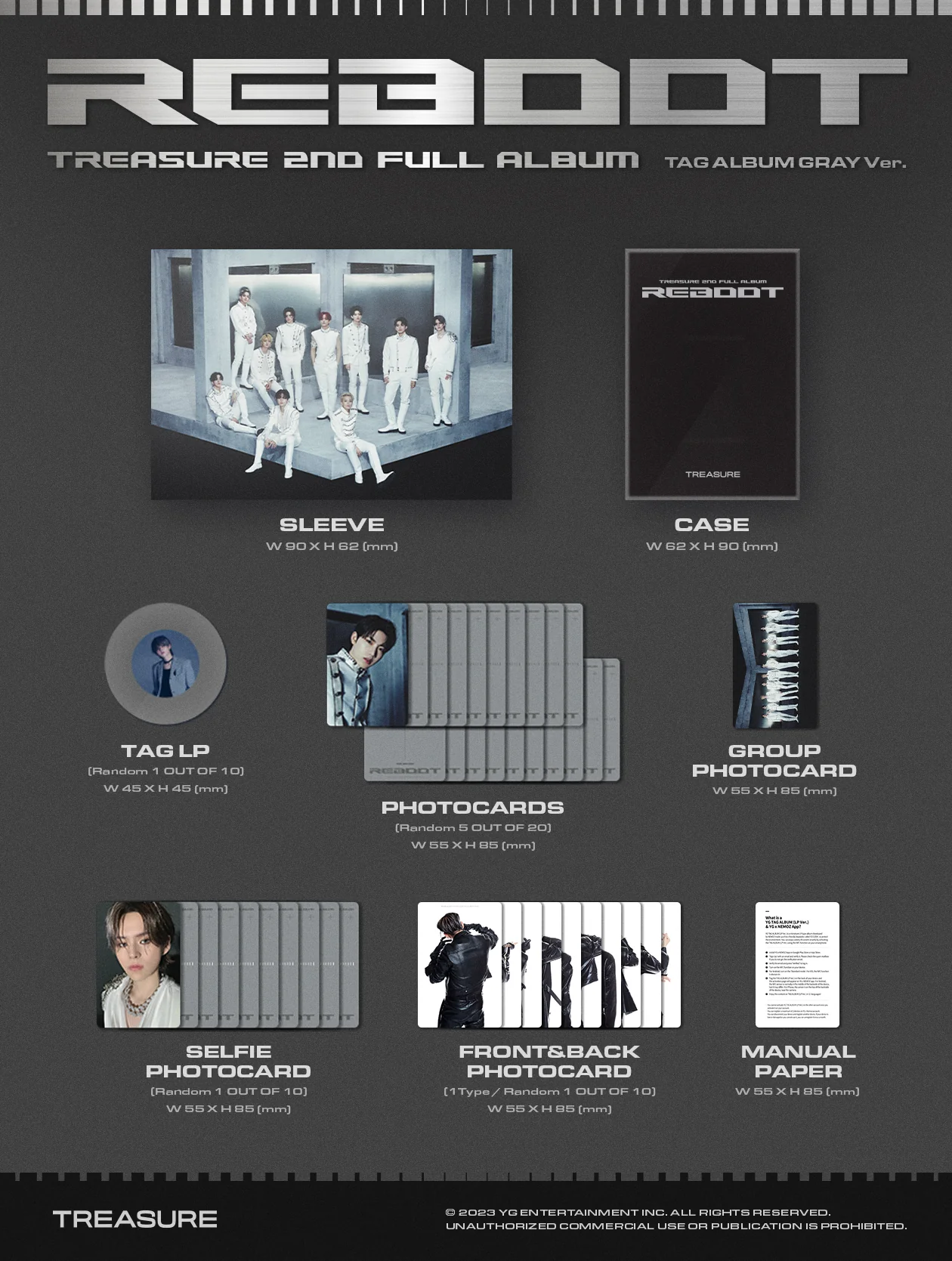 TREASURE - REBOOT - 2nd Full Album (YG TAG Album Ver.) - Image 3