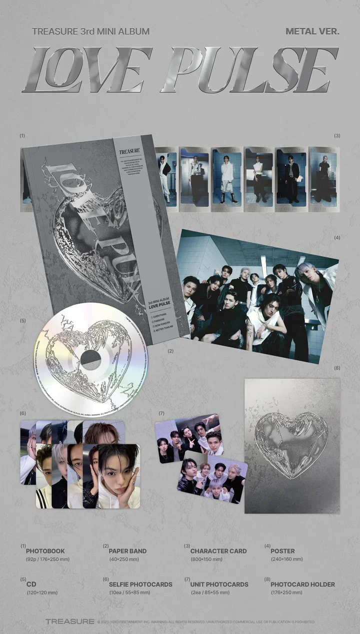 TREASURE - LOVE PULSE - 3rd Mini Album (Standard Ver.) - Image 2