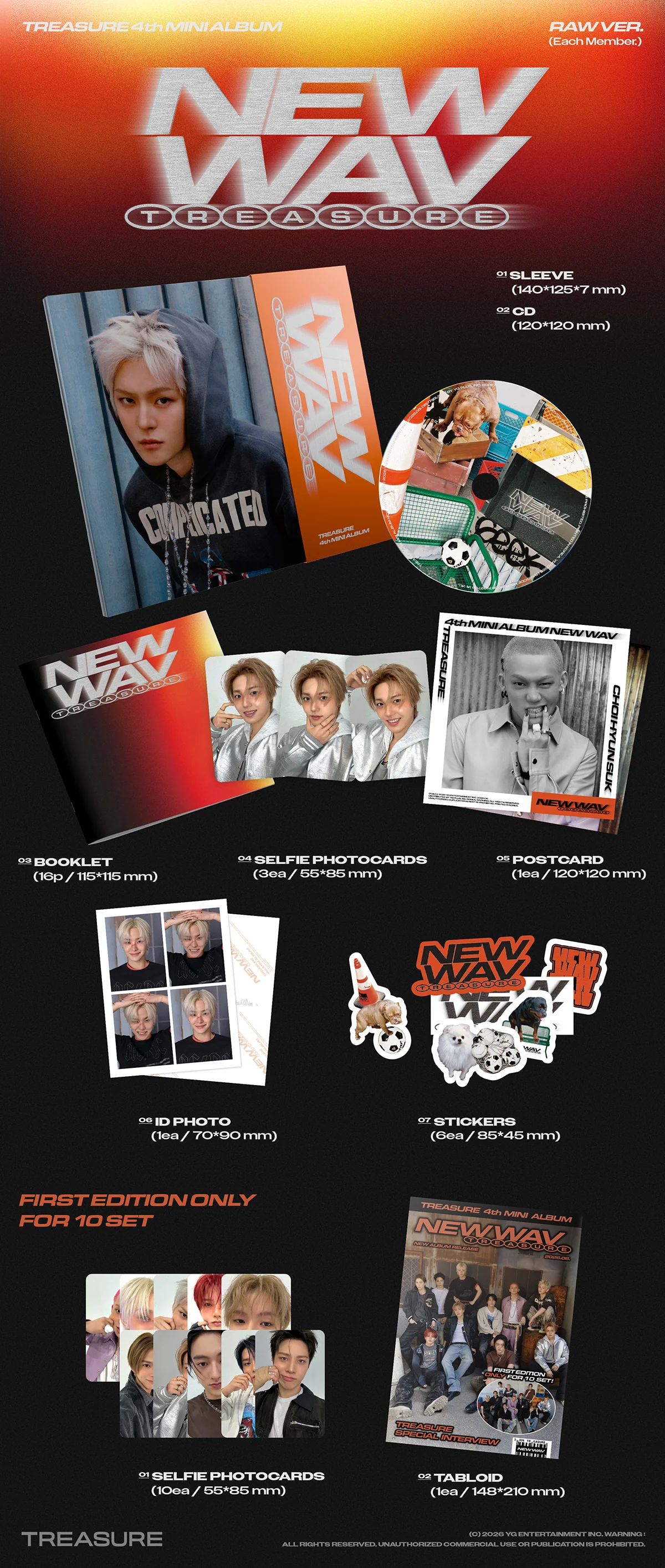 TREASURE - NEW WAV - 4th Mini Album (RAW Ver.) - Image 2