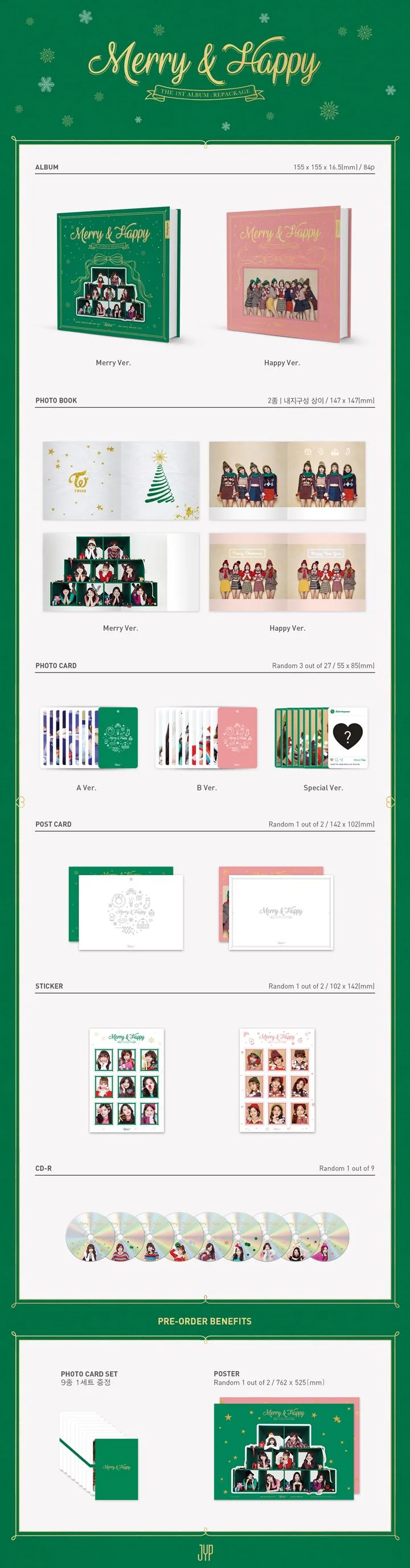 TWICE - Merry & Happy - 1st Album Repackage - Image 2