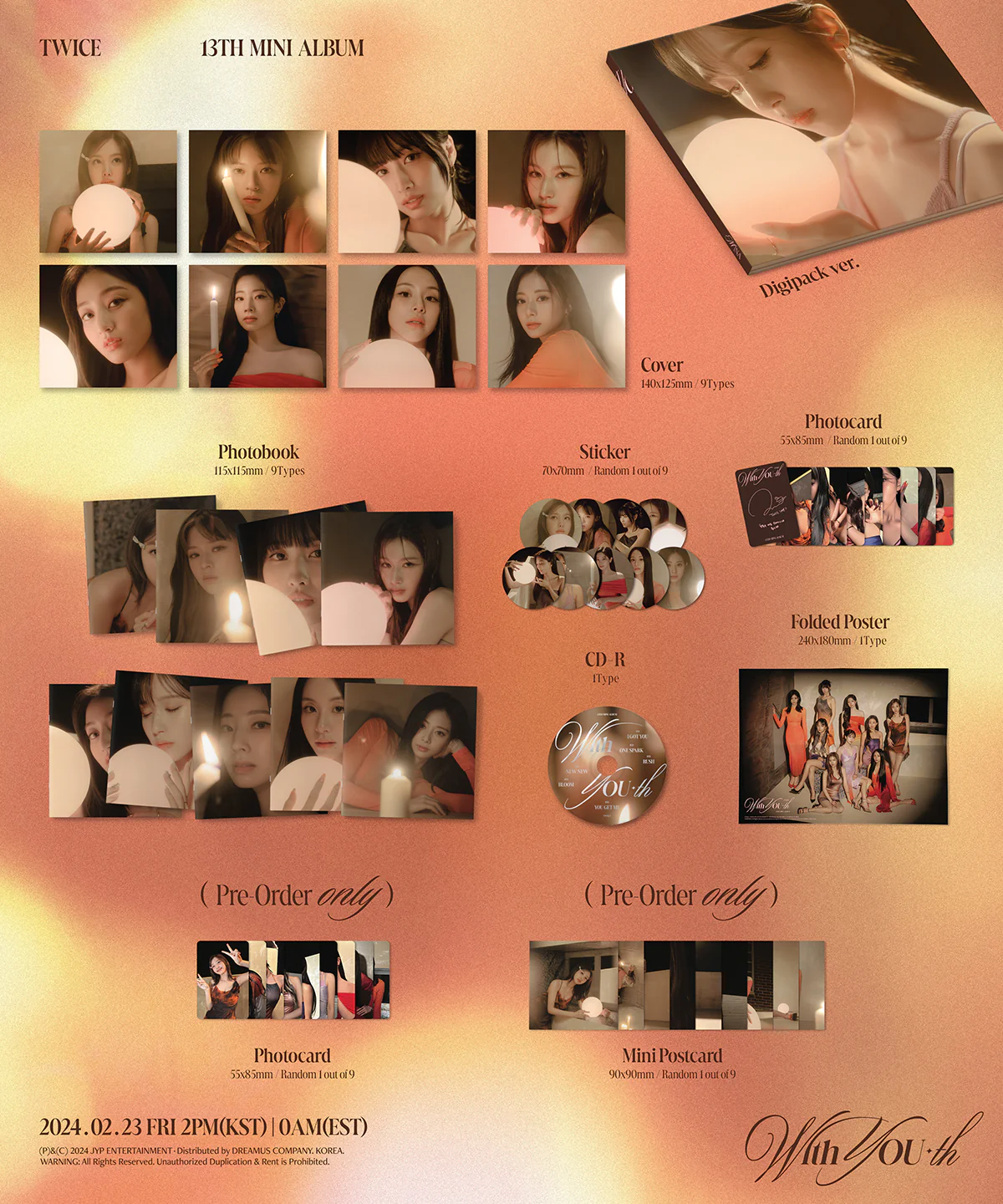 TWICE - With YOU-th - 13th Mini Album (Digipack Ver.) - Image 2