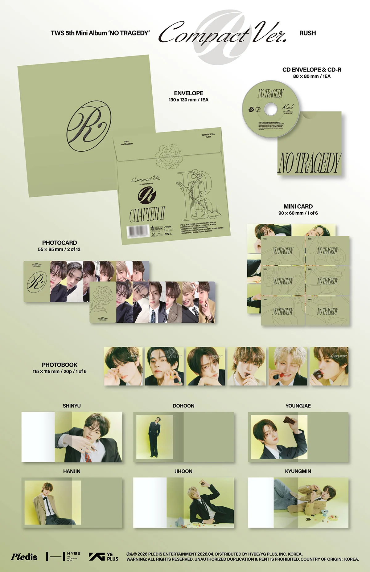 TWS - NO TRAGEDY - 5th Mini Album (Compact Ver.) (RUSH) - Image 2