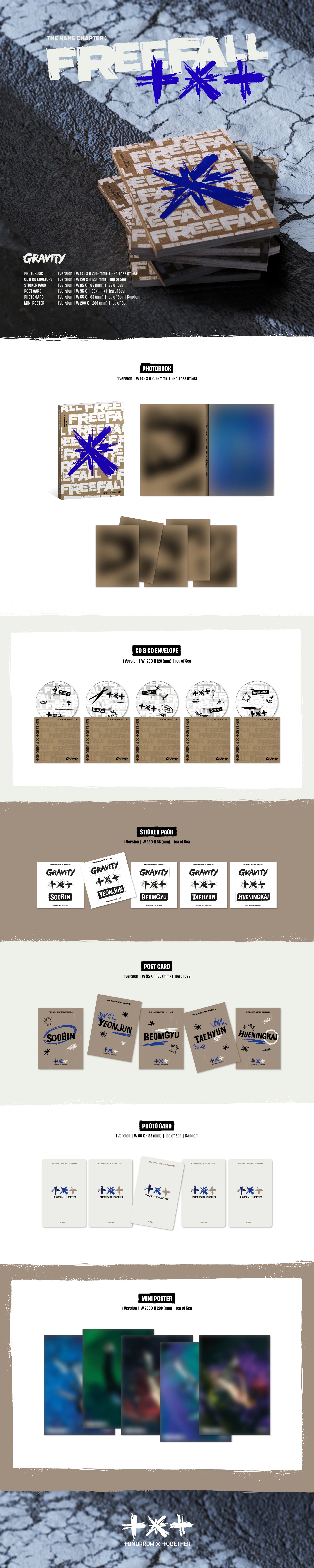 TXT - THE NAME CHAPTER : FREEFALL - 3rd Regular Album (GRAVITY Ver.) - Image 2