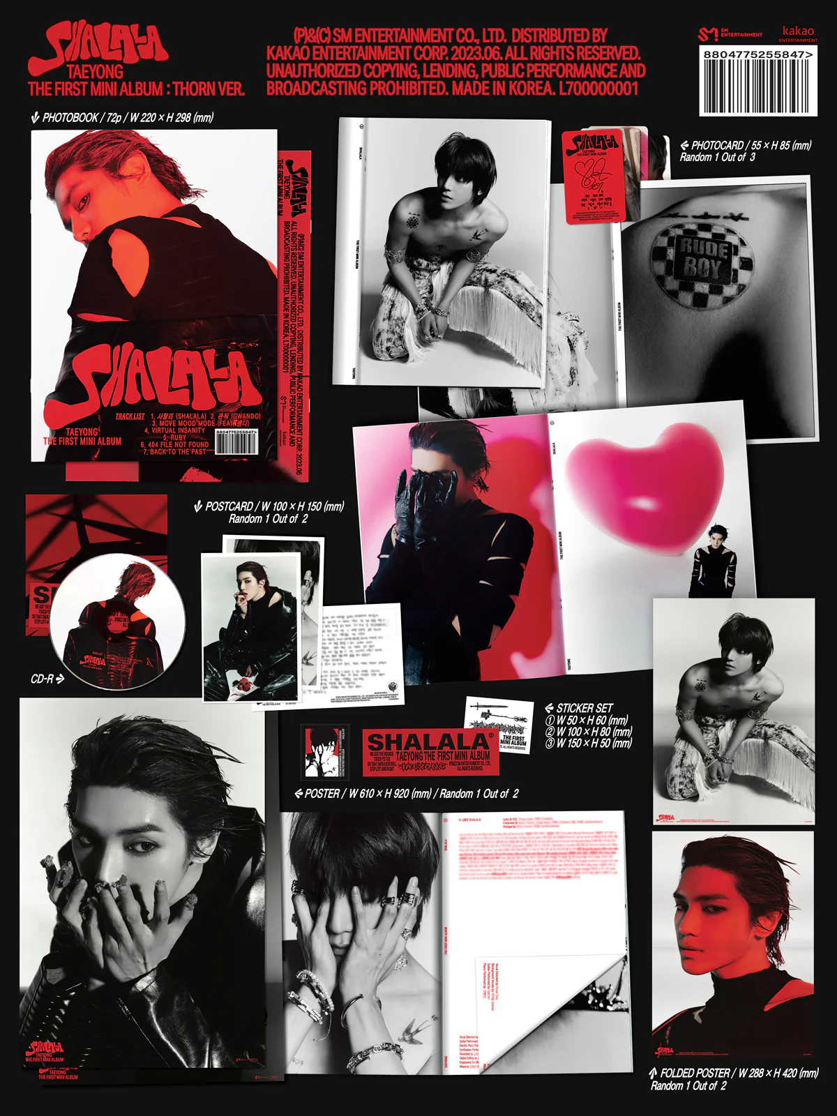 TAEYONG (NCT) - SHALALA - 1st Mini Album (Thorn Ver.) - Image 2