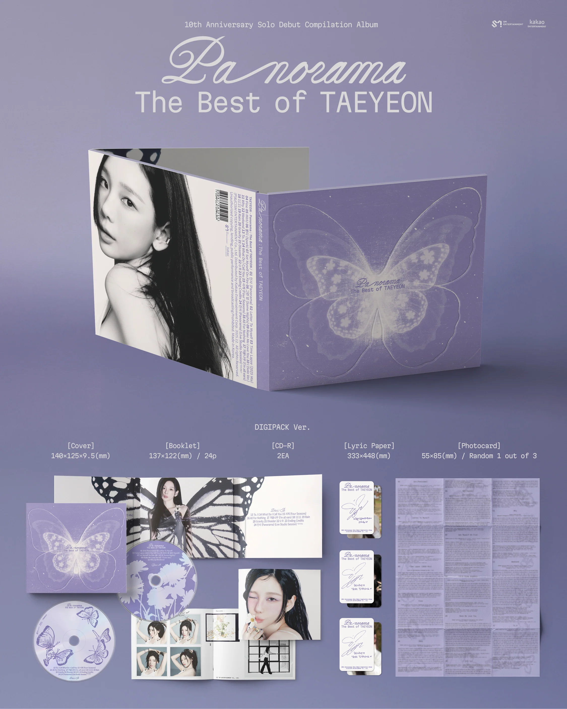 TAEYEON (Girls' Generation) - Panorama : The Best of TAEYEON - Album (Digipack Ver.) - Image 2