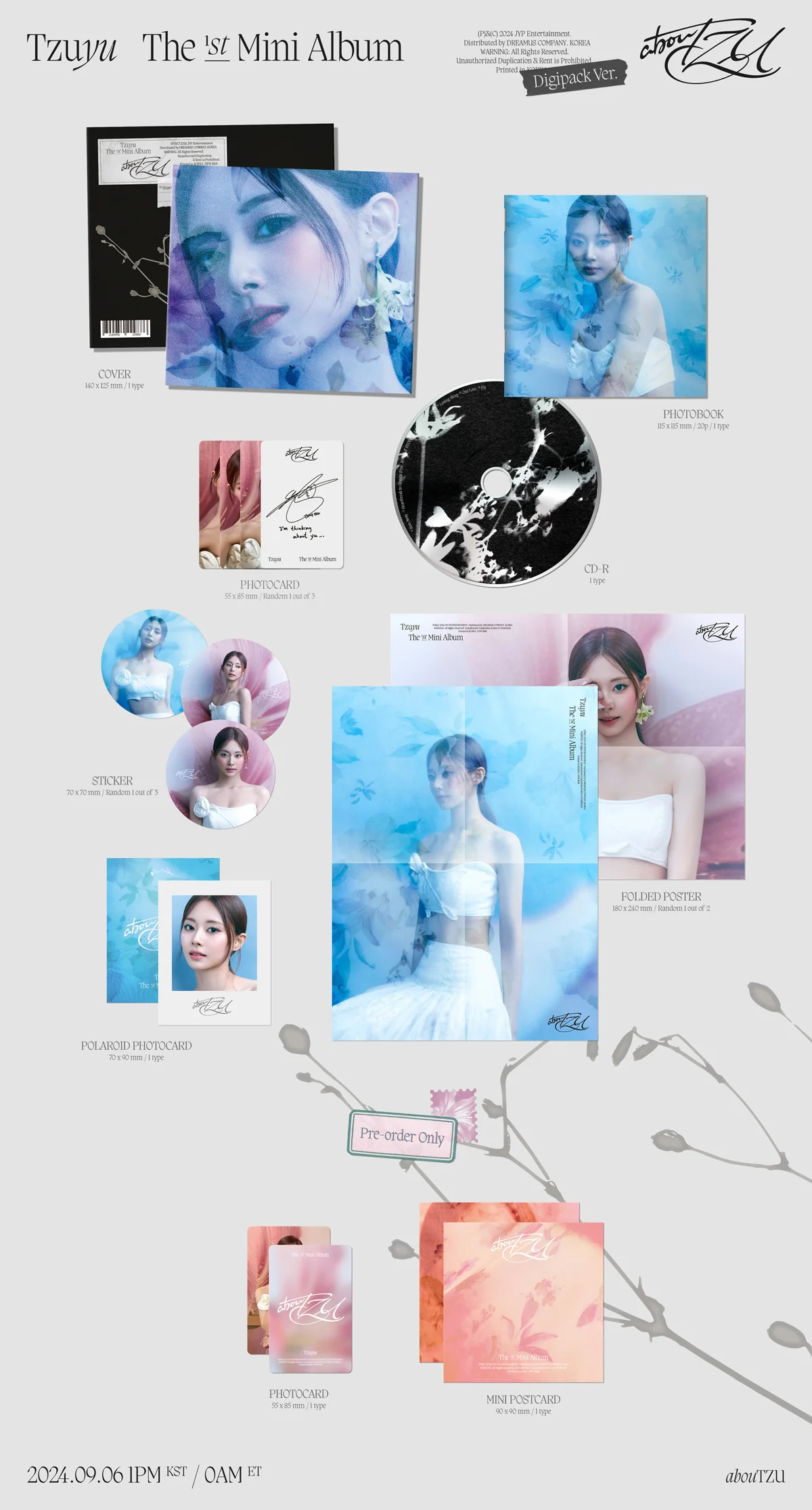 TZUYU (TWICE) - abouTZU - 1st Mini Album (Digipack Ver.) - Image 2