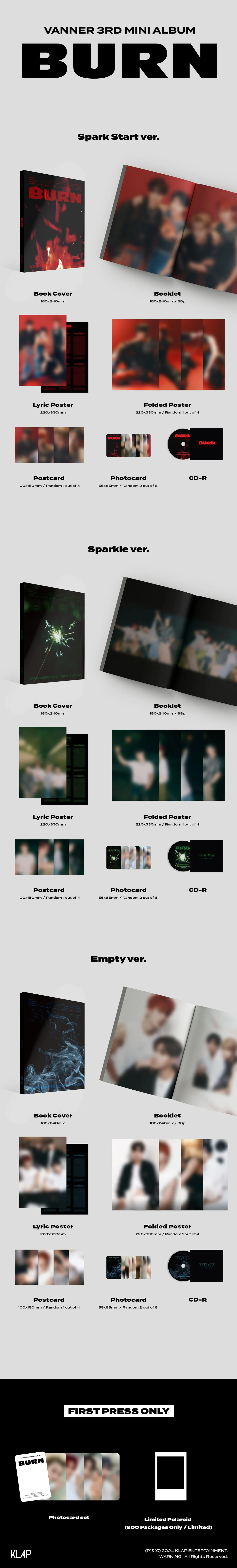 VANNER - BURN - 3rd Mini Album (Standard Ver.) - Image 2