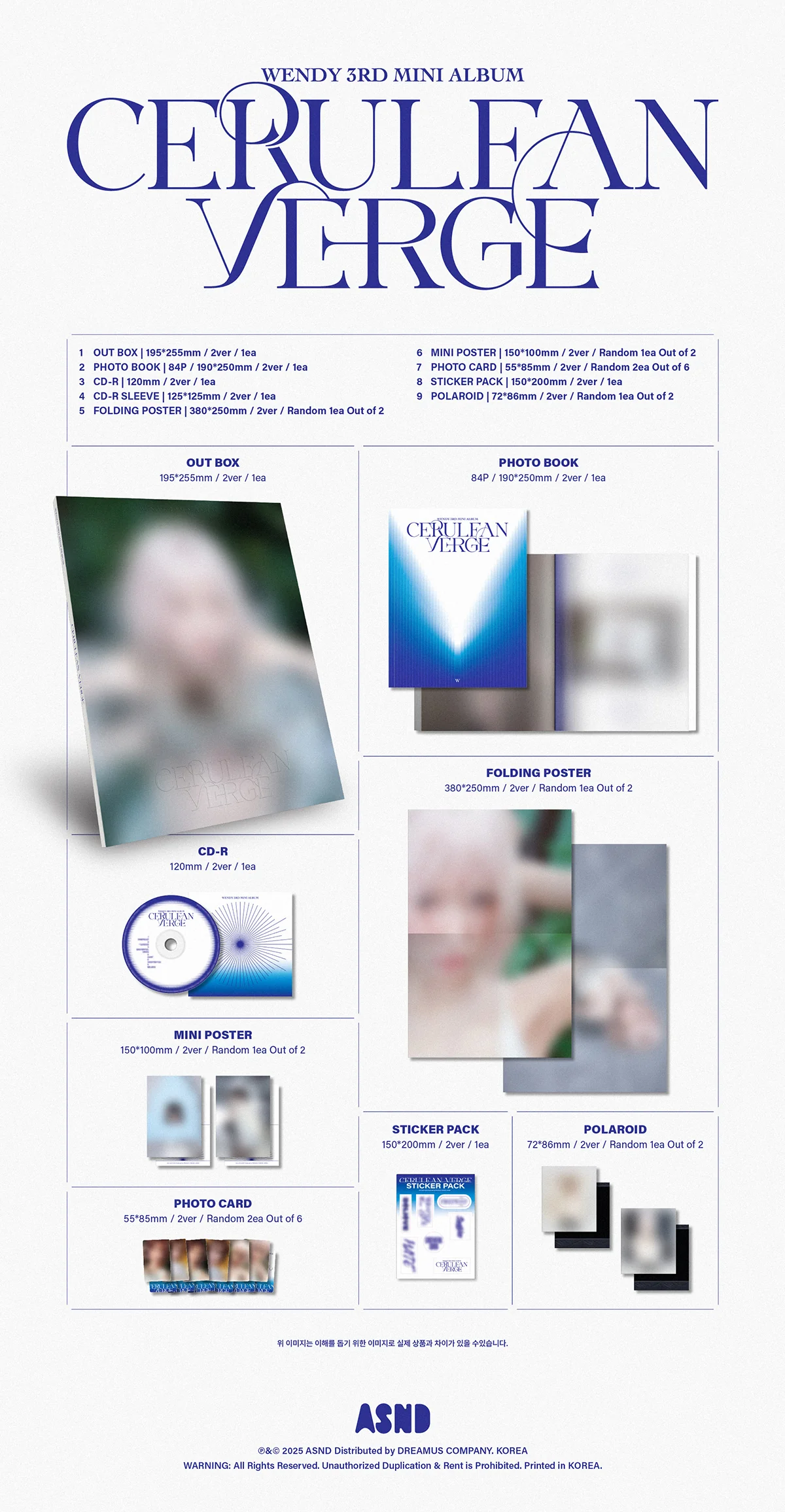 WENDY (Red Velvet) - Cerulean Verge - 3rd Mini Album (Photobook Ver.) - Image 3