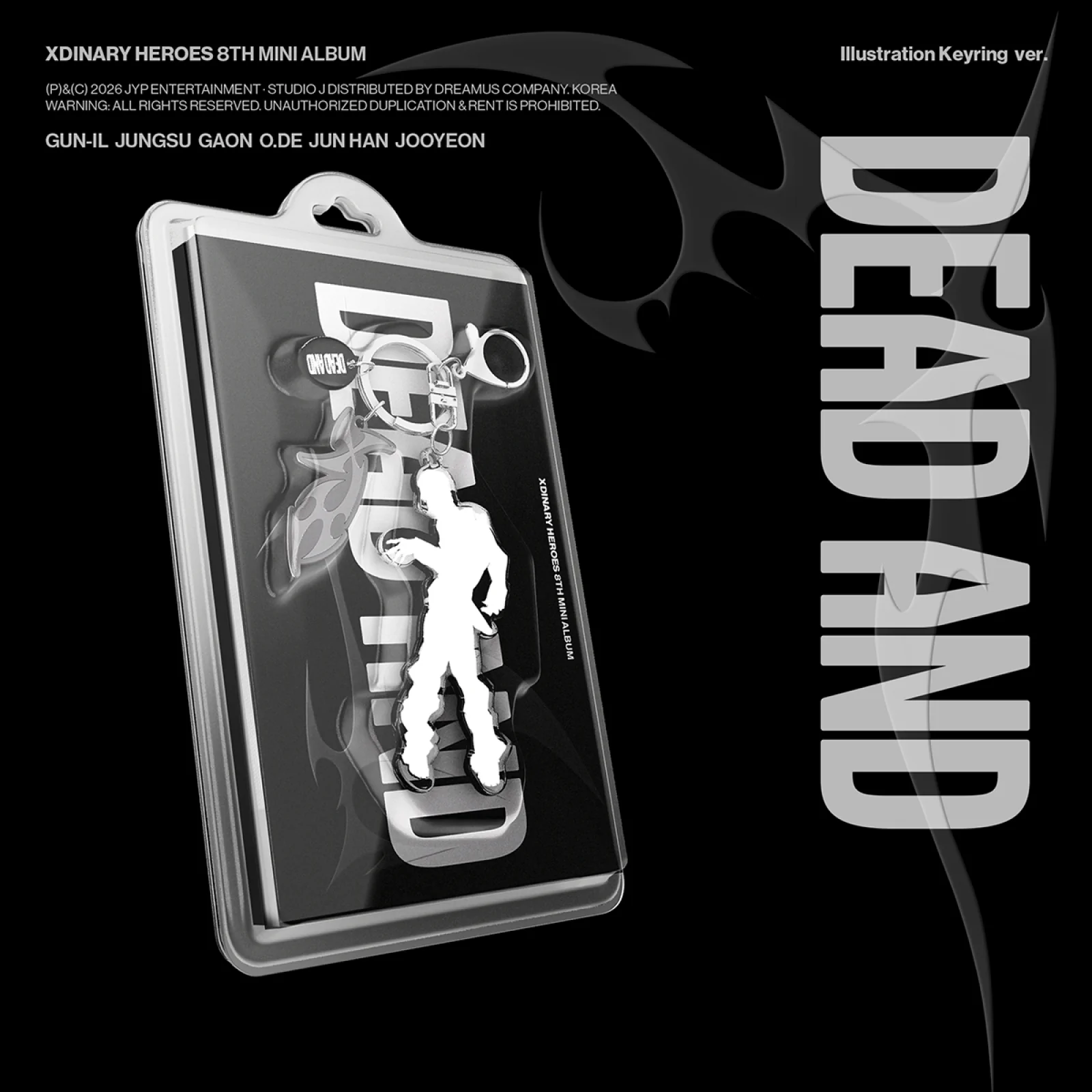 Xdinary Heroes - DEAD AND - 8th Mini Album (Illustration Keyring Ver.)