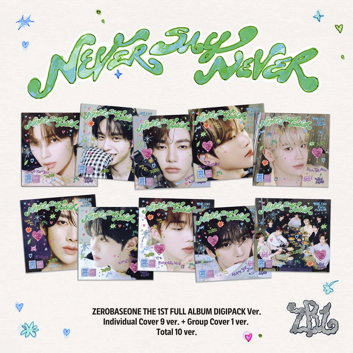 ZEROBASEONE - NEVER SAY NEVER - 1st Full Album (Digipack Ver.)