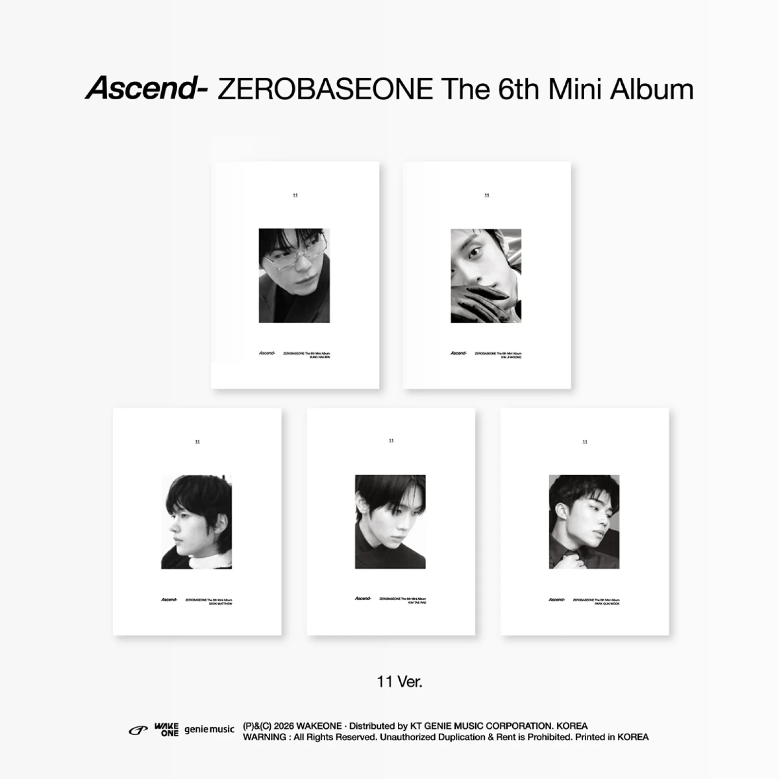 ZEROBASEONE - Ascend- - 6th Mini Album (11 Ver.)