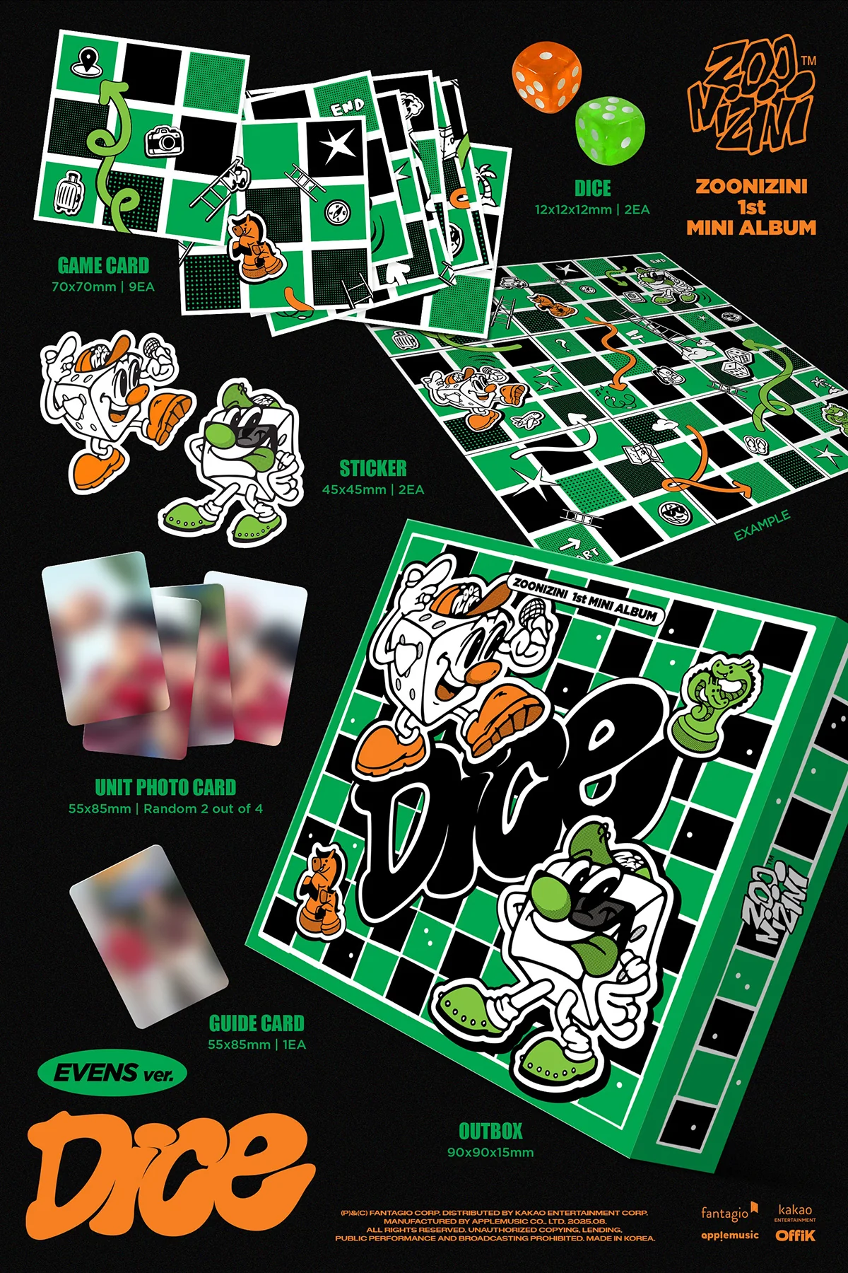 ZOONIZINI (ASTRO) - DICE - 1st Mini Album (EVENS / META Ver.) - Image 2