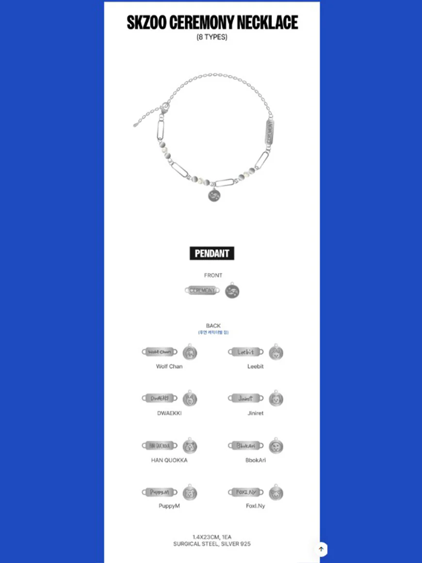 Stray Kids - KARMA POP-UP MERCH - SKZOO Ceremony Necklace - Image 2