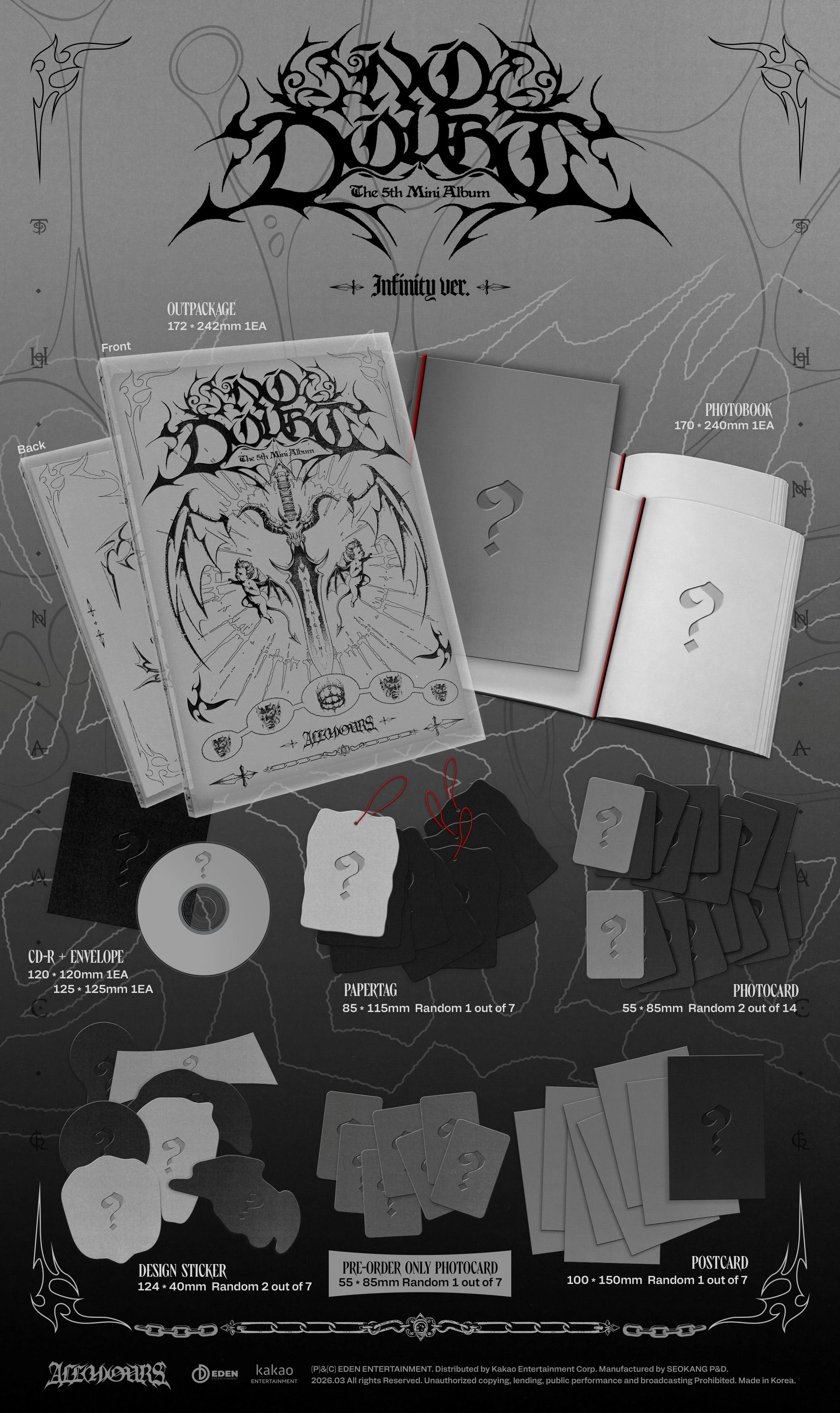 ALL(H)OURS - NO DOUBT - 5th Mini Album (ETERNITY Ver. / INFINITY Ver.) - Image 3