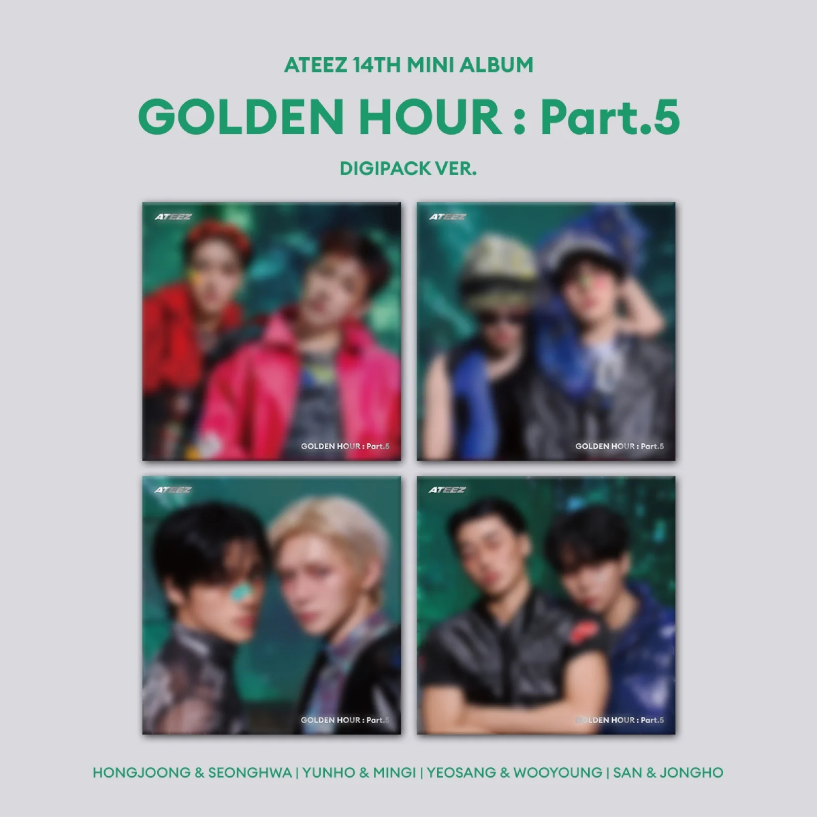 (Pre-Order) ATEEZ - GOLDEN HOUR : Part.5 - Album (Digipack Unit Ver.)