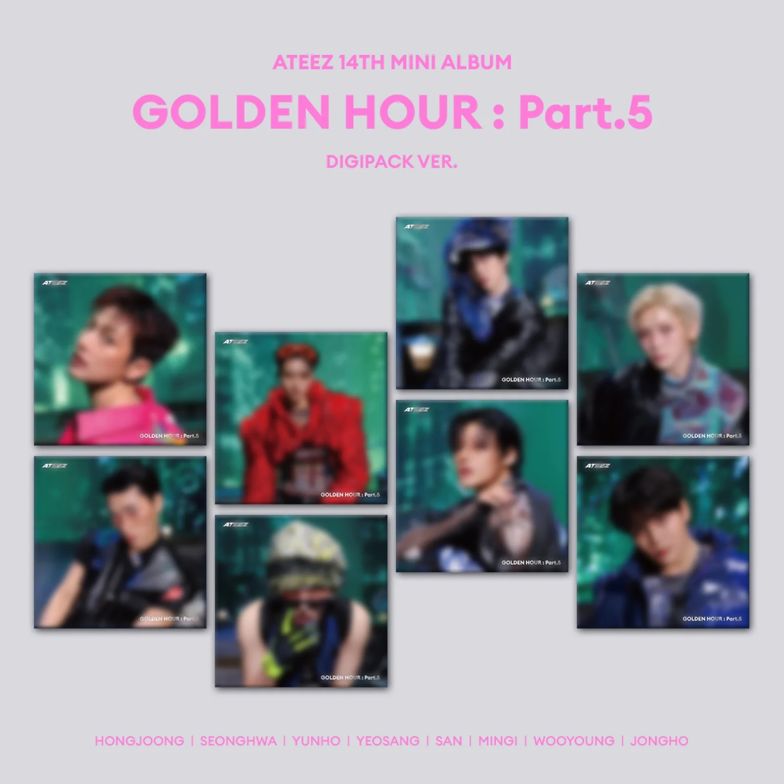 (Pre-Order) ATEEZ - GOLDEN HOUR : Part.5 - Album (Digipack Ver.)