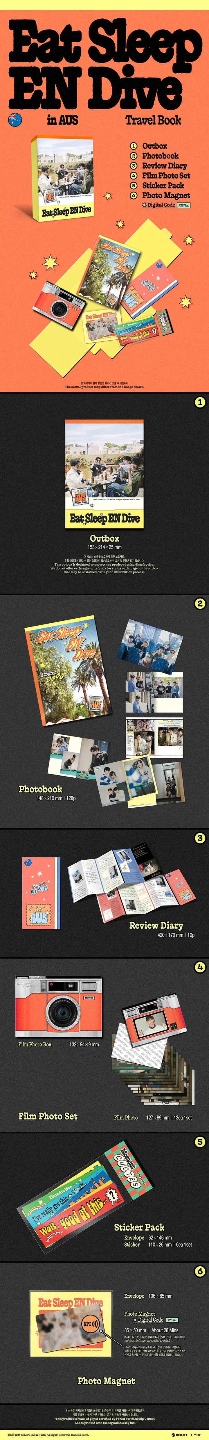 (Pre-Order) ENHYPEN - Eat Sleep EN Dive in AUS - Travel Book - Image 3